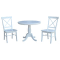 Round Top Pedestal Table with 2 Chairs C13147
