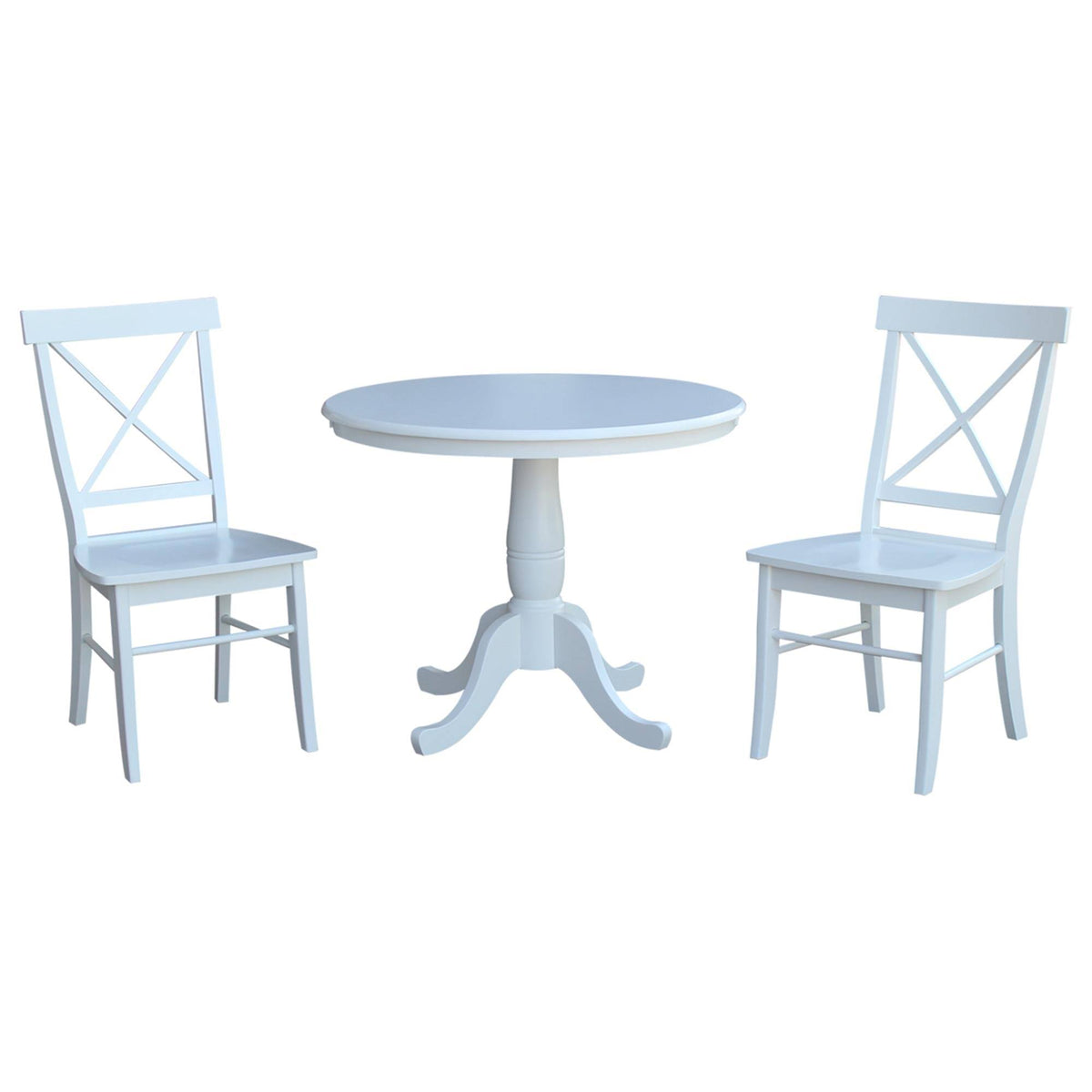 Round Top Pedestal Table with 2 Chairs C13147