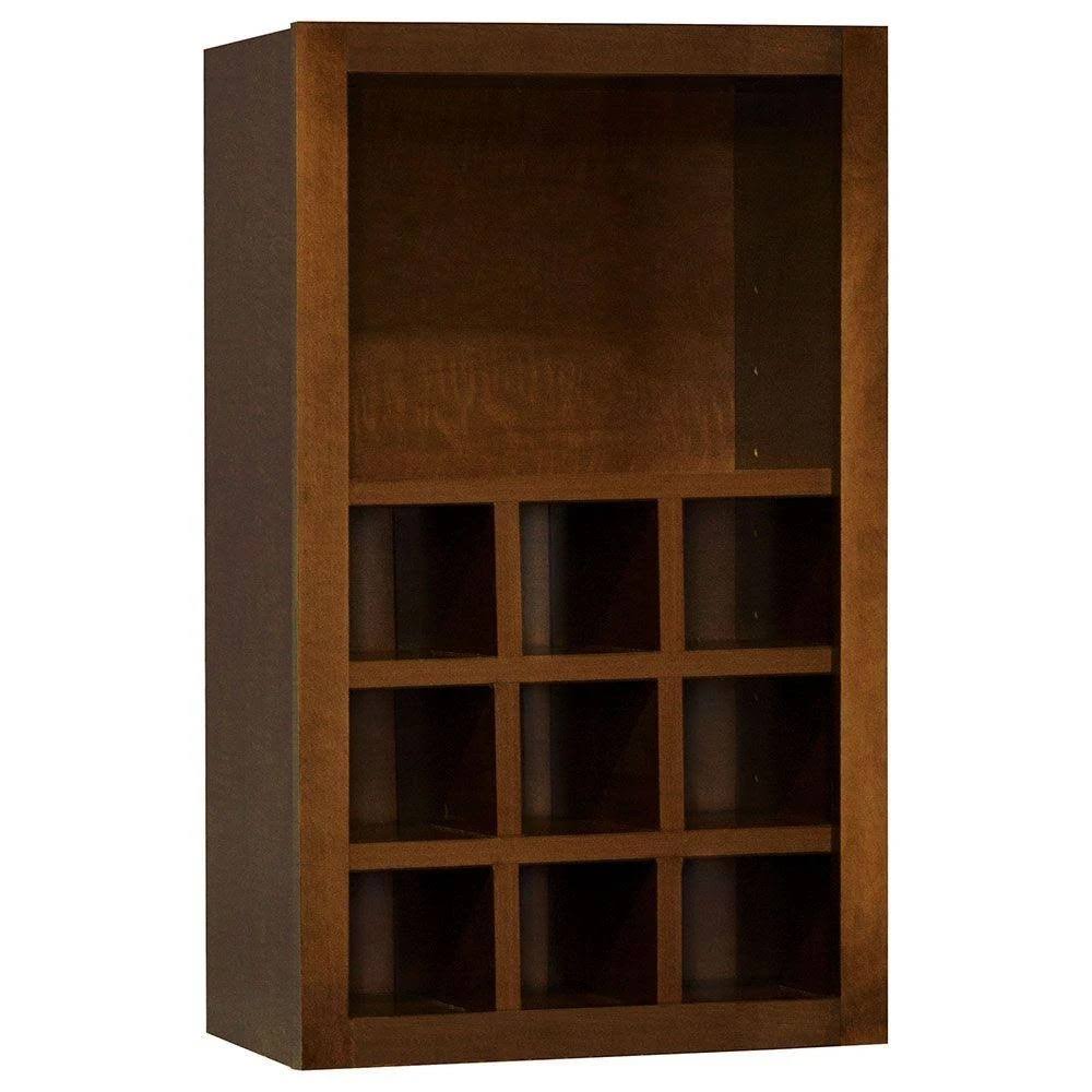 Cognac Wall Kitchen Cabinet with Shelves and Dividers X98528