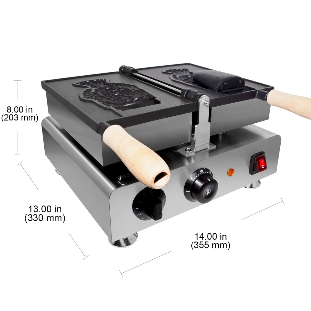 Nonstick Electric Taiyaki Fish Waffle Maker C277