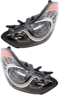 Headlight Assembly Driver and Passenger Side with Bulbs for Hyundai Elantra Sedan B507688