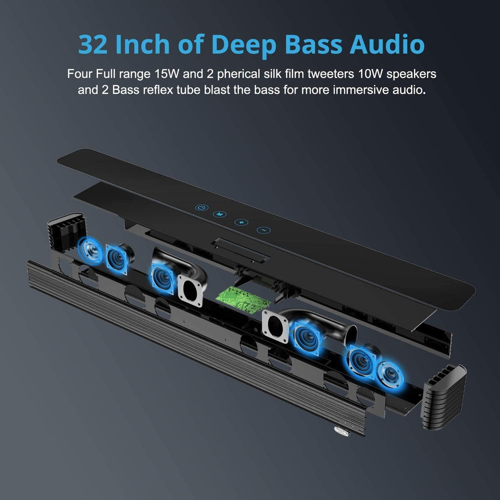Black Bluetooth 5.0 Sound Bar Speaker D62507