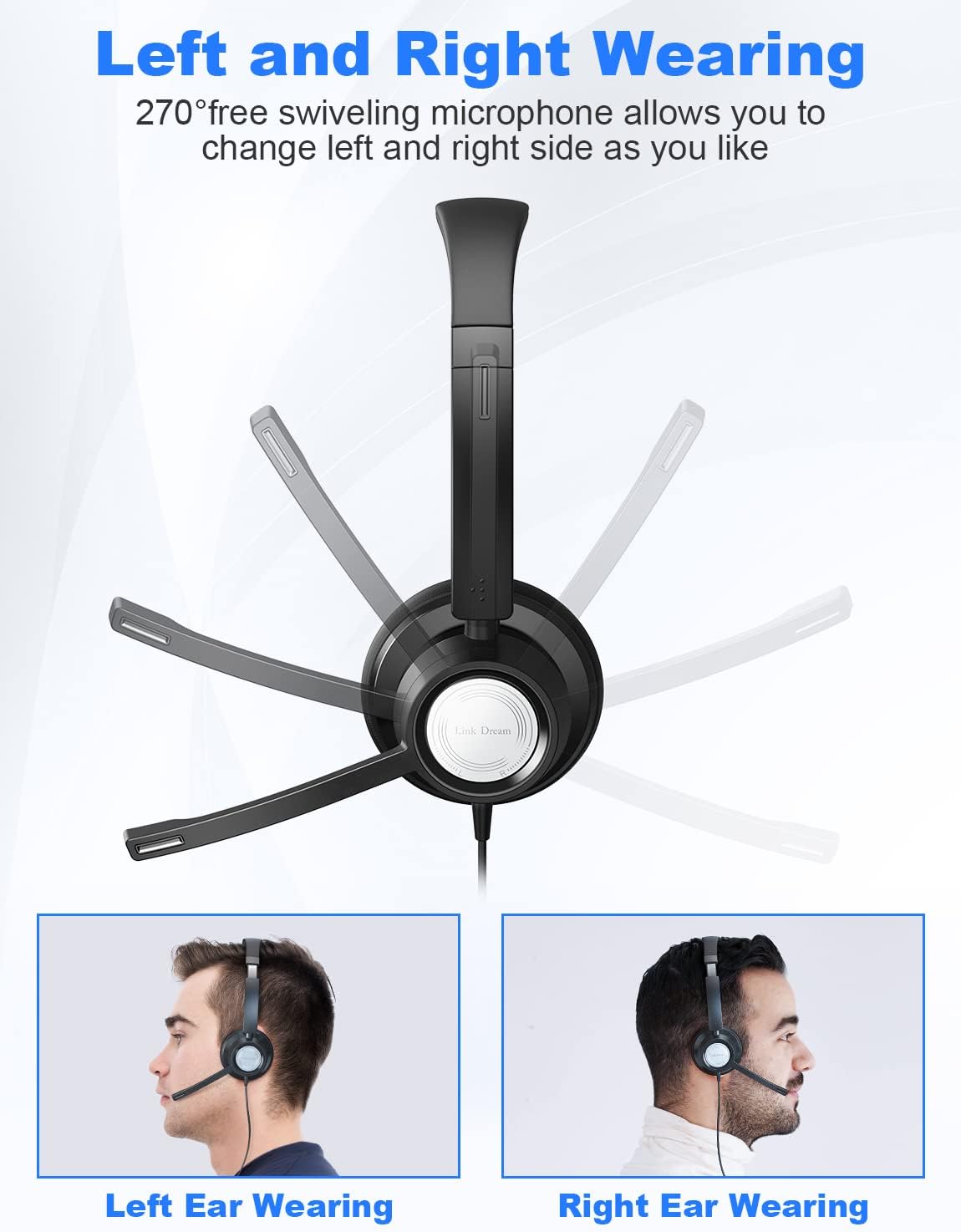 Wired USB Headset with Noise Cancelling Mic Y855205