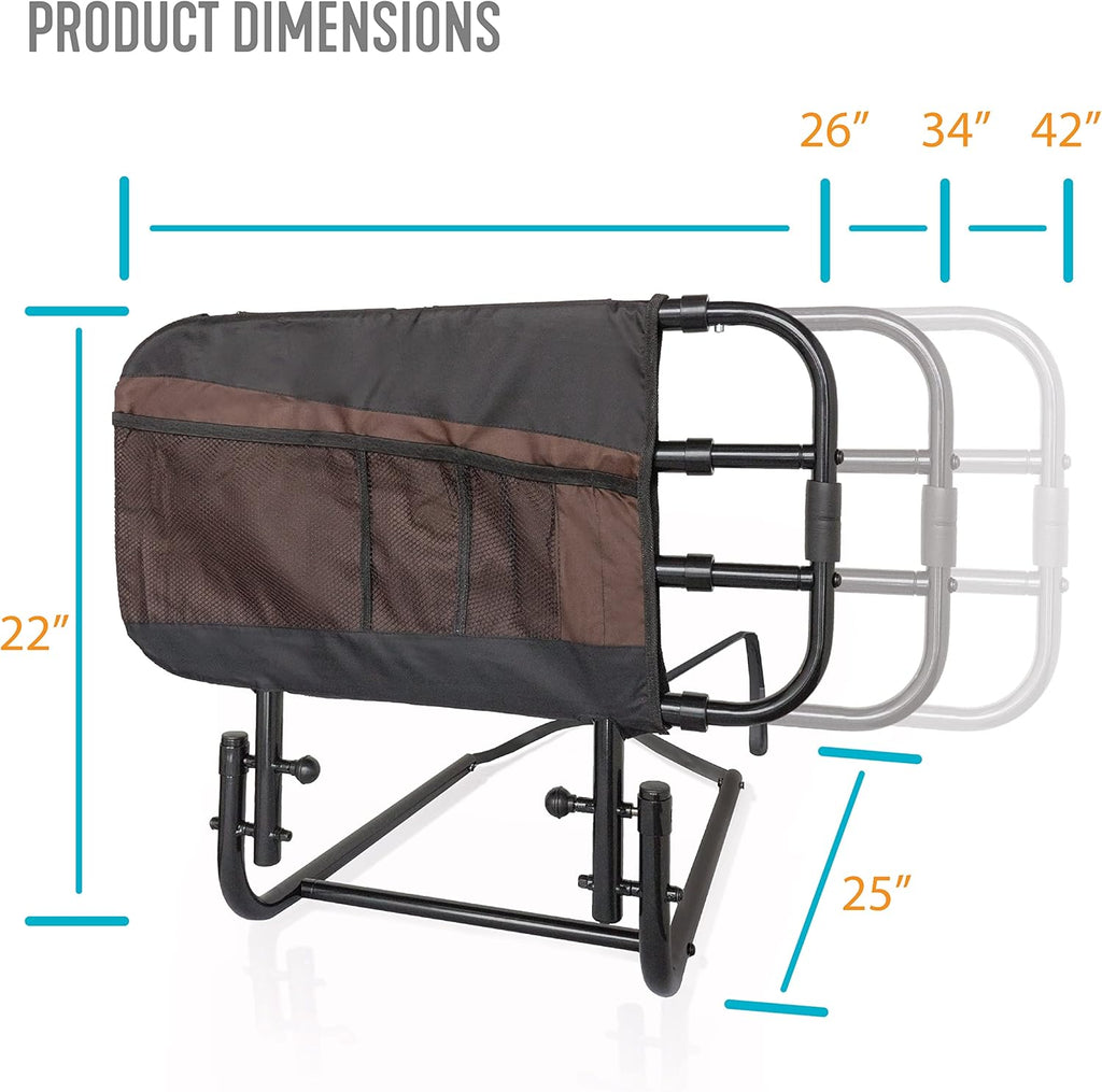Adjustable Bed Rail with Organizer Pouch B486294