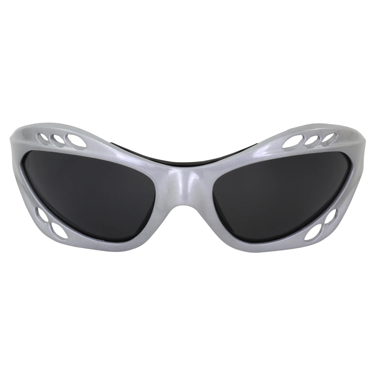3 Pairs Padded Polarized Sunglasses with Strap, Silver & Black Frames with Smoke Lens & Black Frame with Purple Mirror Lens E51867