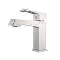 Brushed Nickel Single Hole Bathroom Faucet Y5304