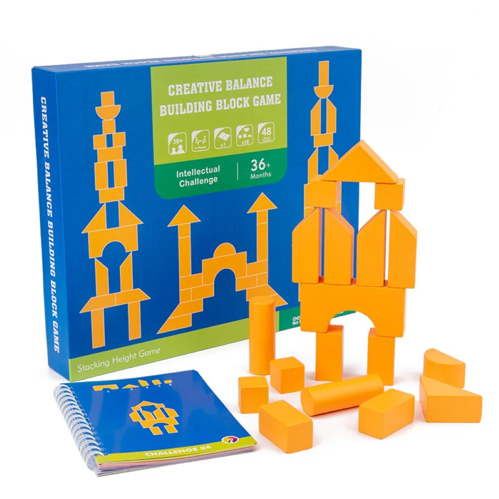 Multicolor Wooden Balance Building Blocks Stacking Toy G77029