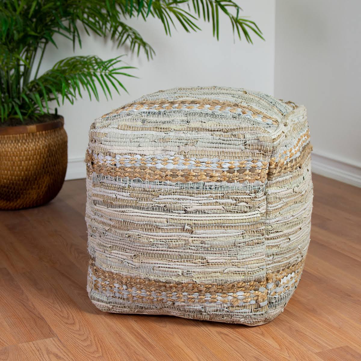 Neutral Pouf Decorative Object T513