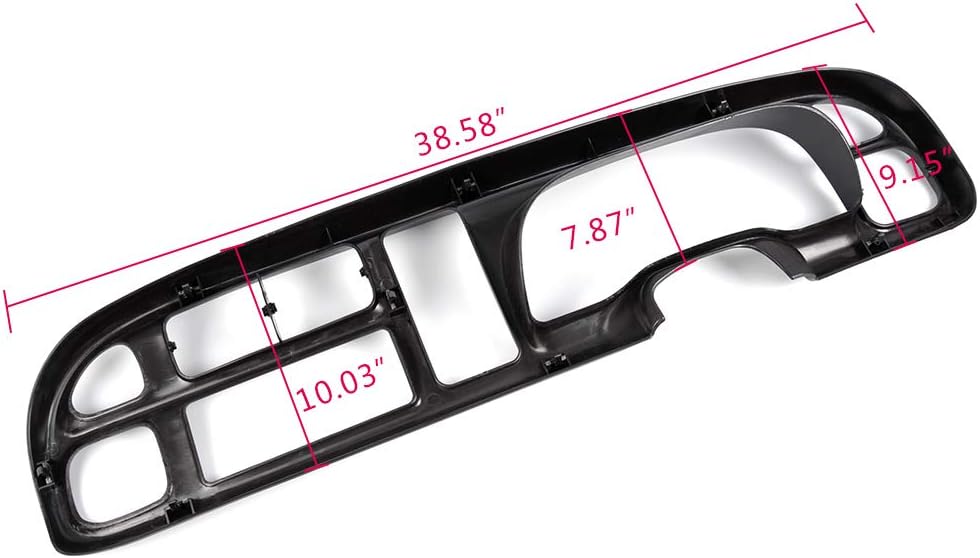 Dashboard Instrument Bezel with Vents, 13 Clips, Pack of 2 D194