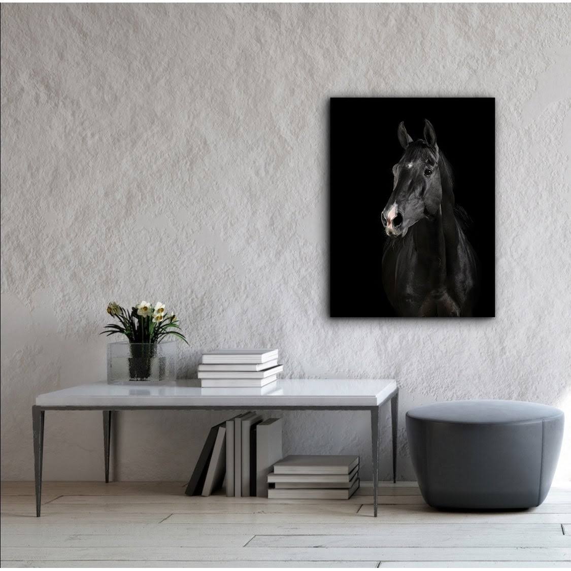 Black Horse Face Canvas Art 30 x 40 in. R205761
