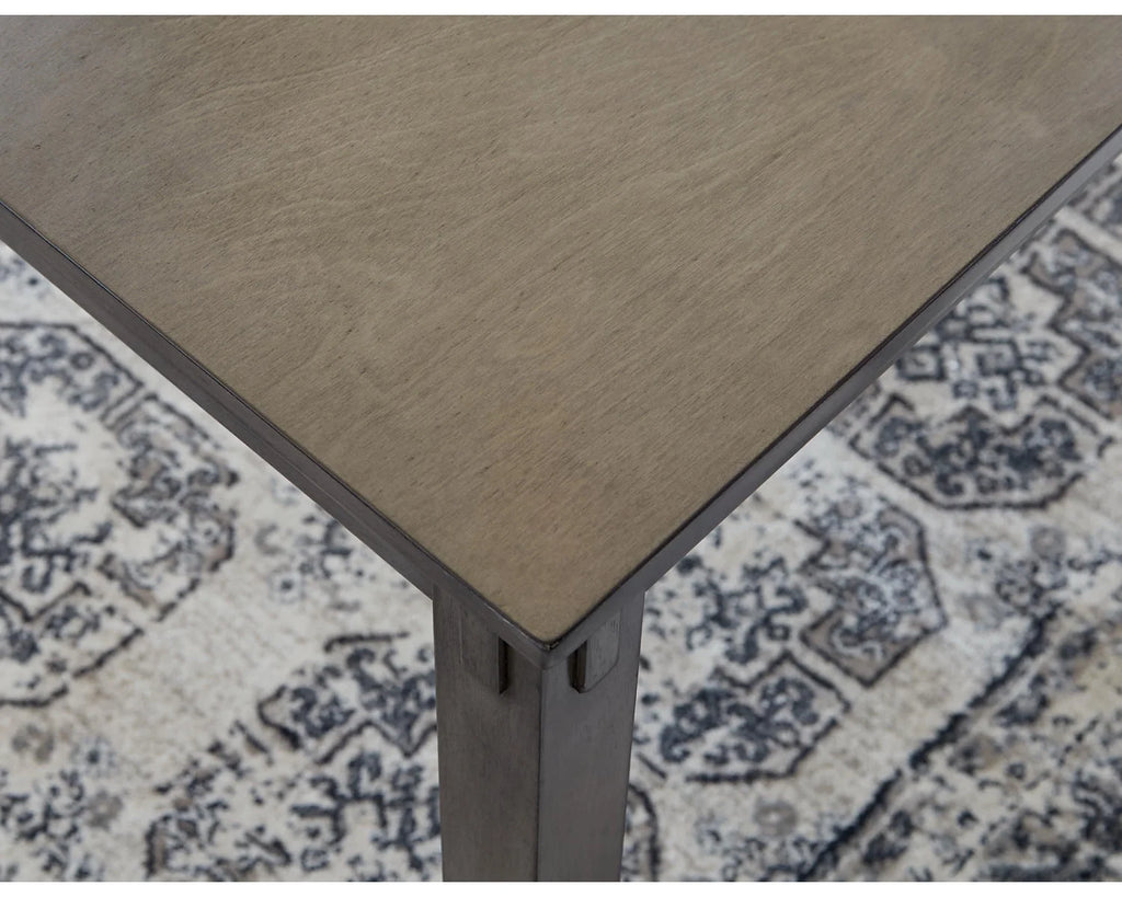 Counter Height Dining Table and Bar Stools Set of 5 Gray P213