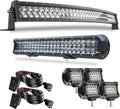 52 inch Curved LED Light Bar Kit with 4PCS Spot LED Pods Fog Lights W156014