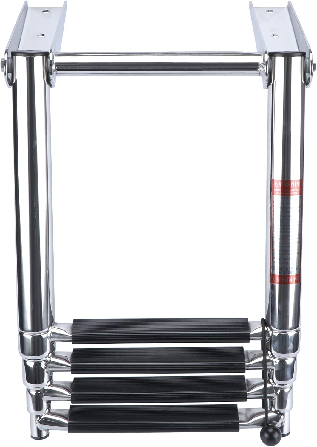 Folding 4 Step Stainless Steel Telescoping Boat Ladder Pack of 2 U9917