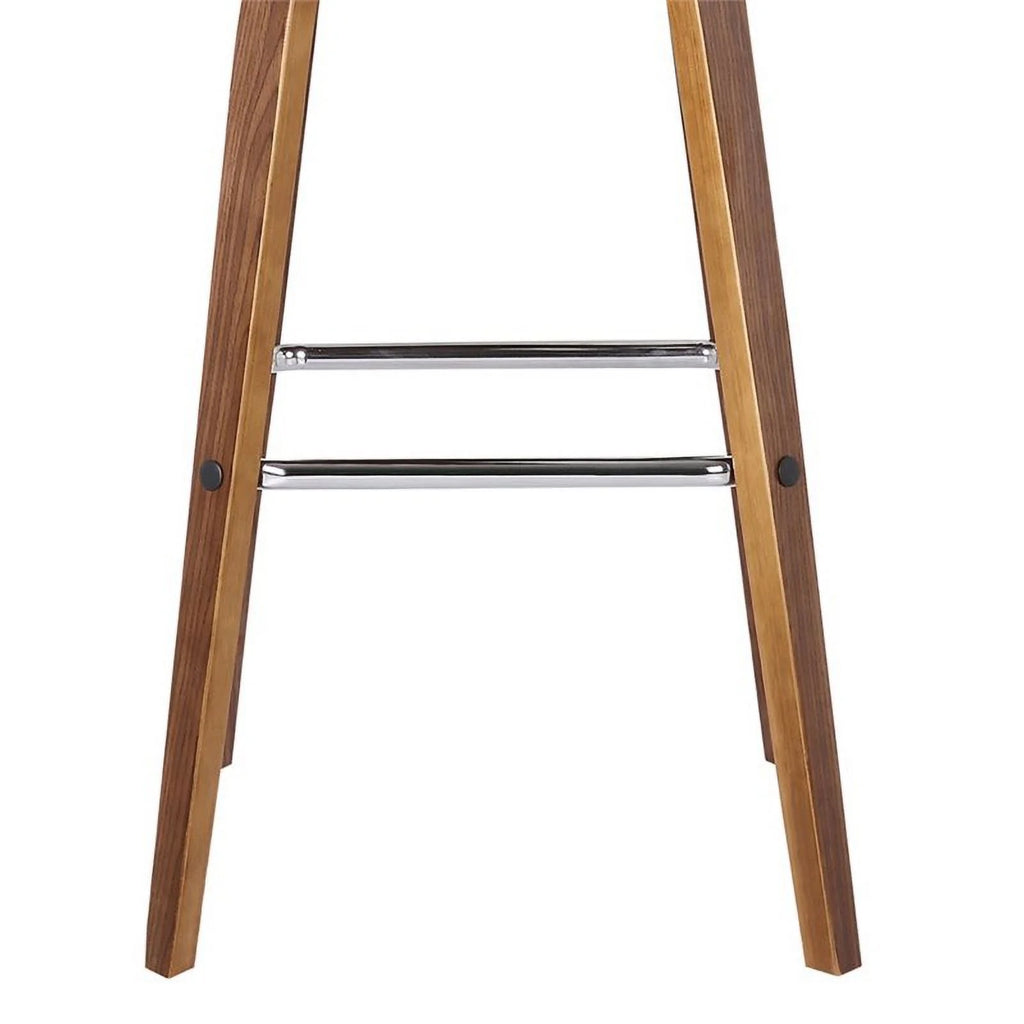 26" Faux Leather Counter Stool in Brown/Walnut E322647