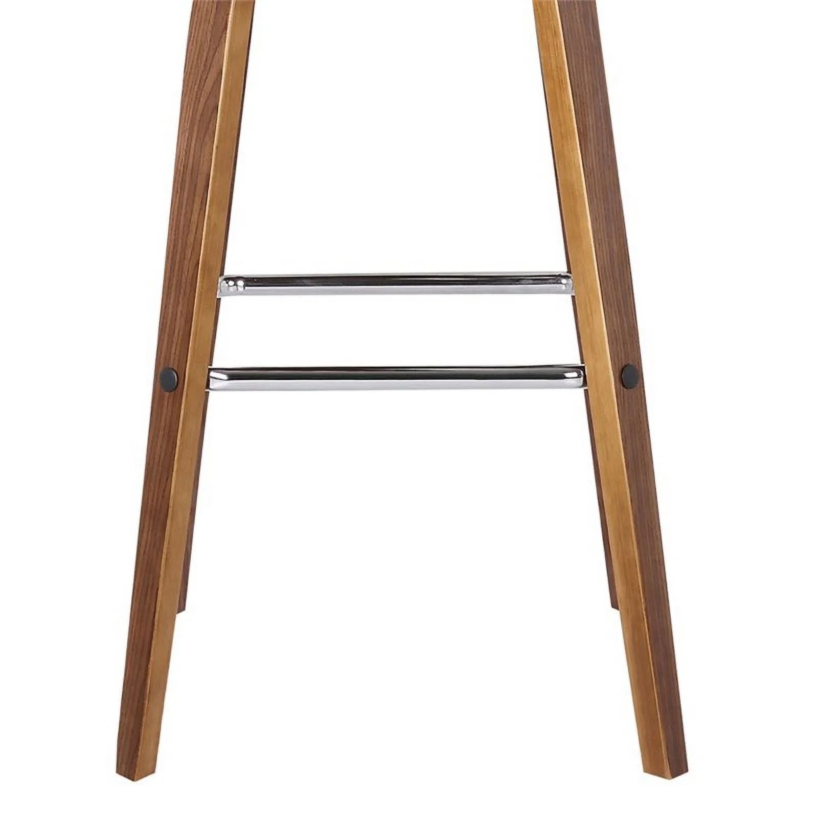 26" Faux Leather Counter Stool in Brown/Walnut E322647