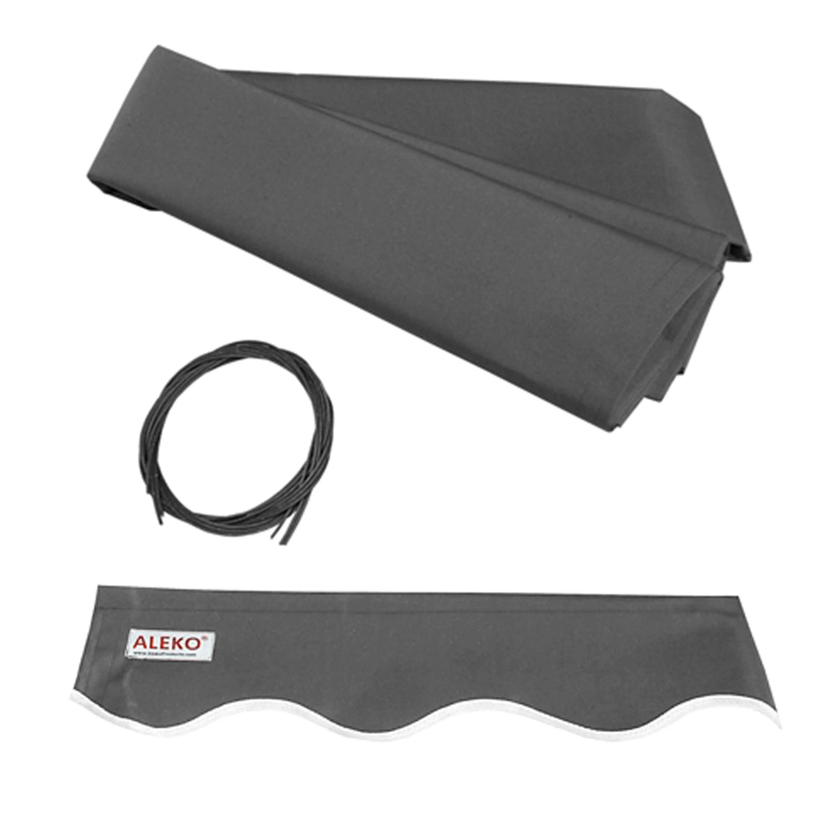 Gray LED Motorized Retractable Patio Awning Q5357