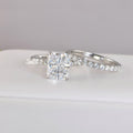 Radiant Cut Half Eternity Band Bridal Engagement Ring Diamond Simulated 925 Sterling Silver E317