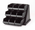 9 Bins Black Organizer Rack J1770