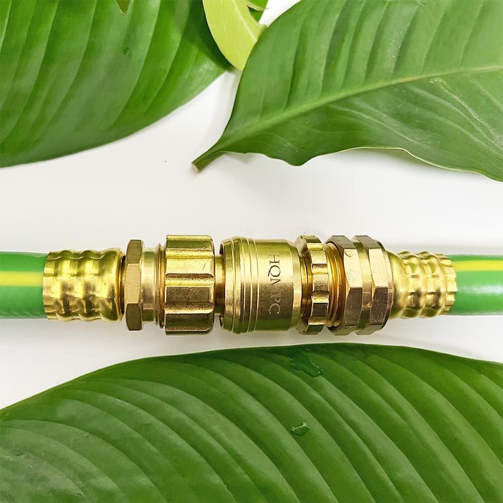 3/4 inch GHT Solid Brass Garden Hose Connector (6SETS) Q3414