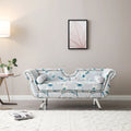 61" Width Fabric Upholstered Loveseat Settee with Washable Cushion Cover J684024