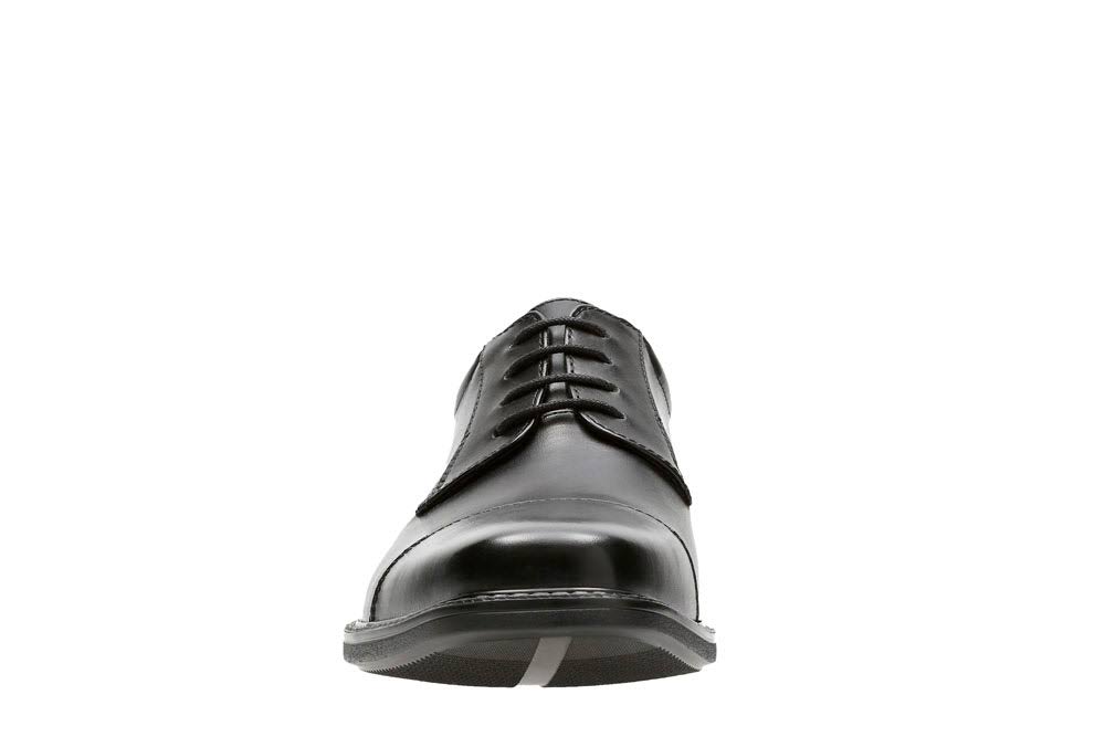 Black Leather Cap Toe Shoes Size 12 Wide I371758