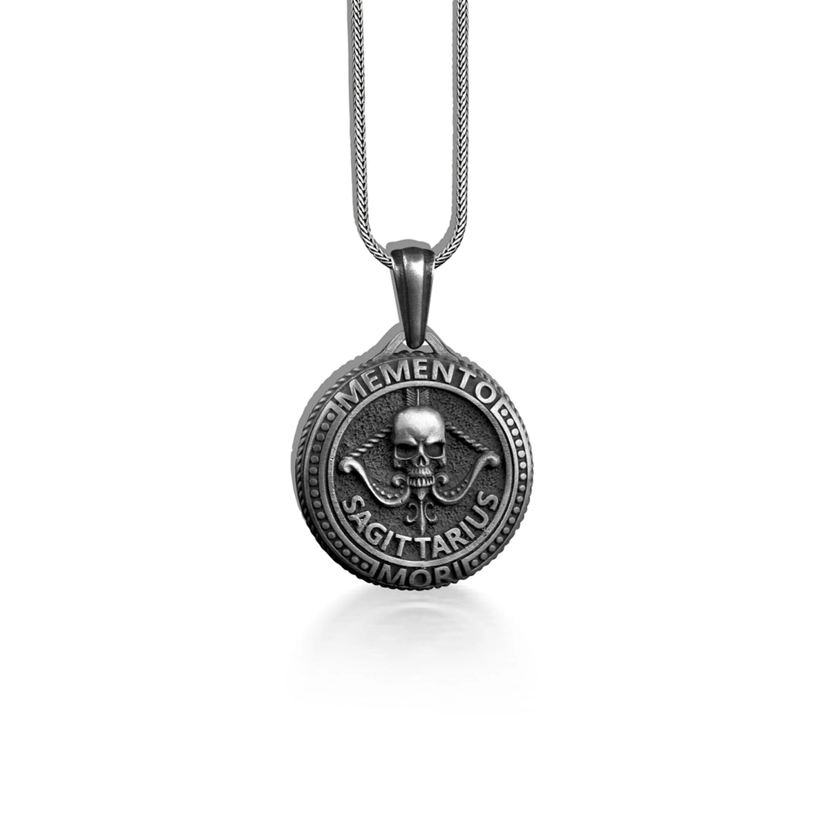 Silver Zodiac Coin Necklace Q757201