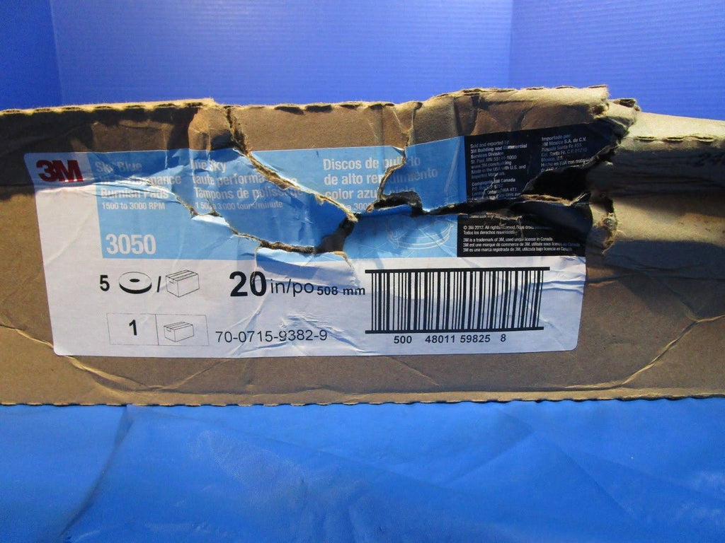 Sky Blue Hi-Performance Burnish Pad, 20 in, 5/Case L2280