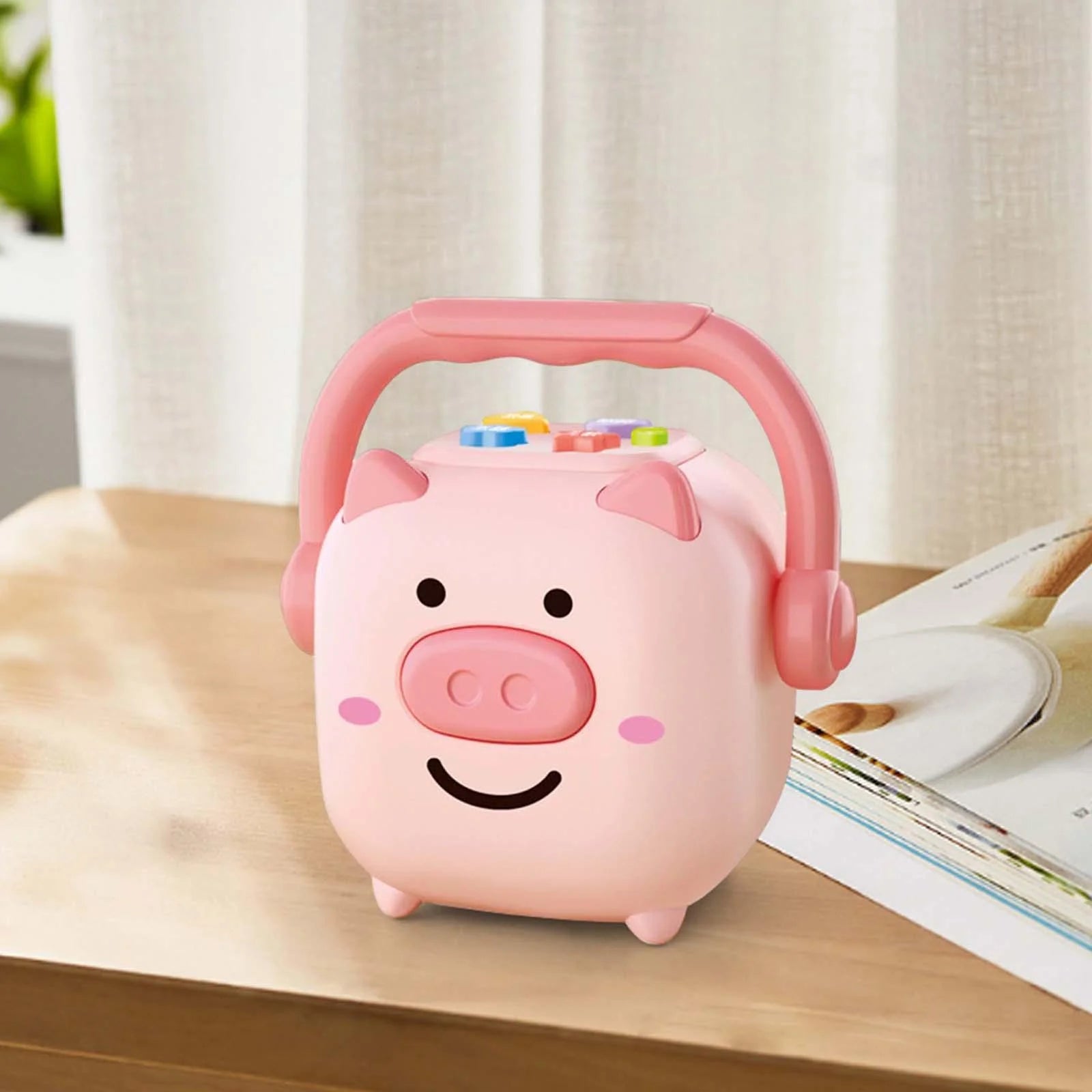 Piggy Bank Money Box Sculpture Change Container Money Saving Jar L339