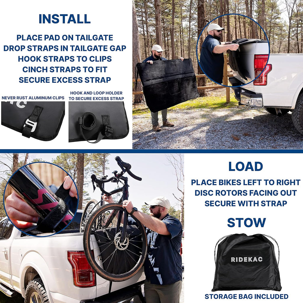 Bike Tailgate Pad with 2 Storage Pockets, 62, Up to 6 Bike Capacity K332903