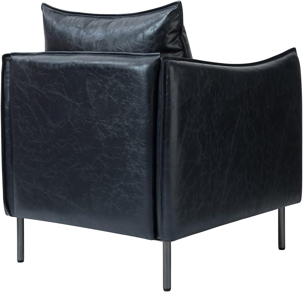 Navy Faux Leather Armchair Set Of 2 N159645