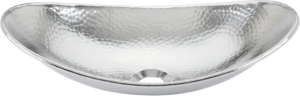Hammered Nickel Vessel Sink 18 1/2 x 12 x 5 1/2 inches E754