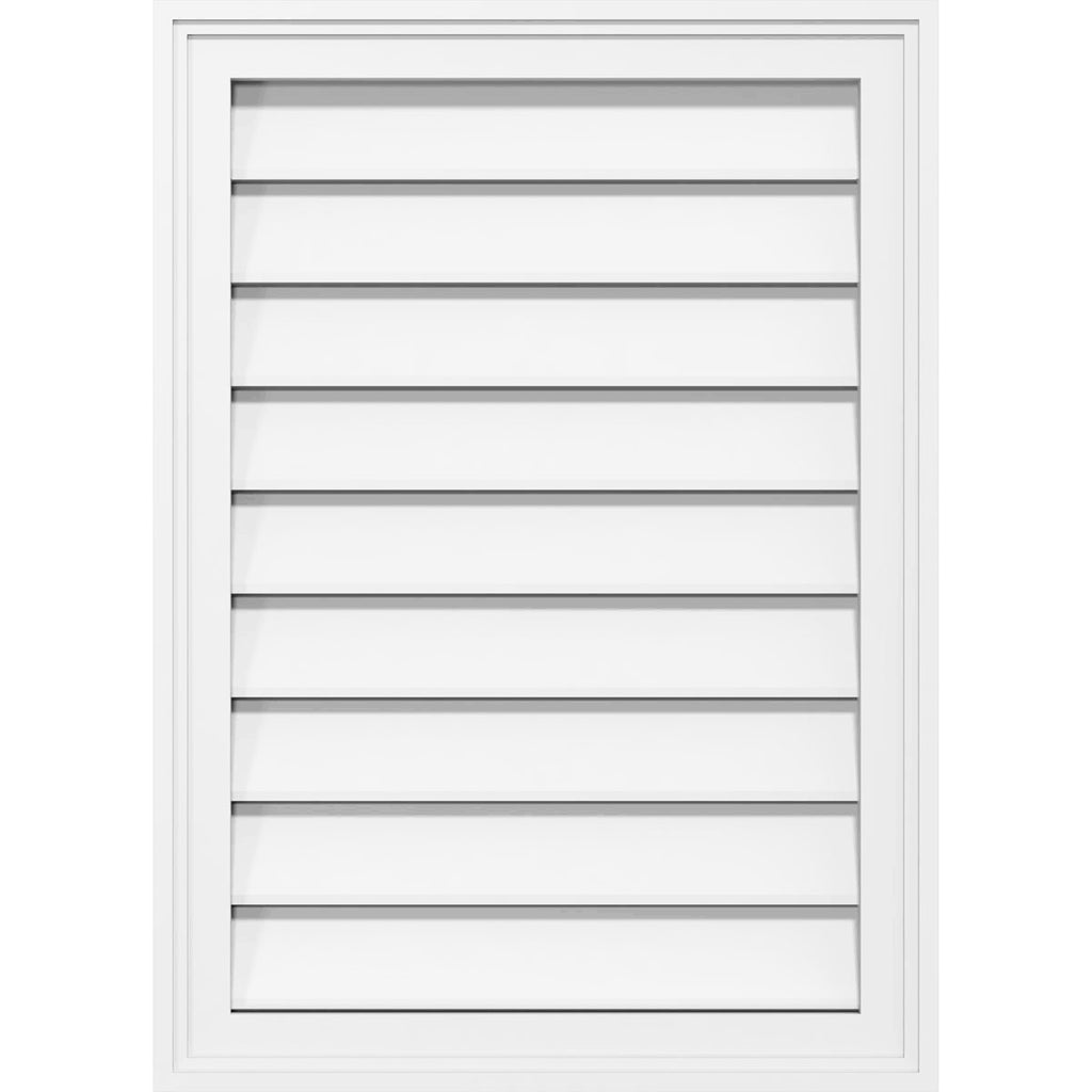 32x22W x 22x22H PVC Gable Vent with Brickmould W30733