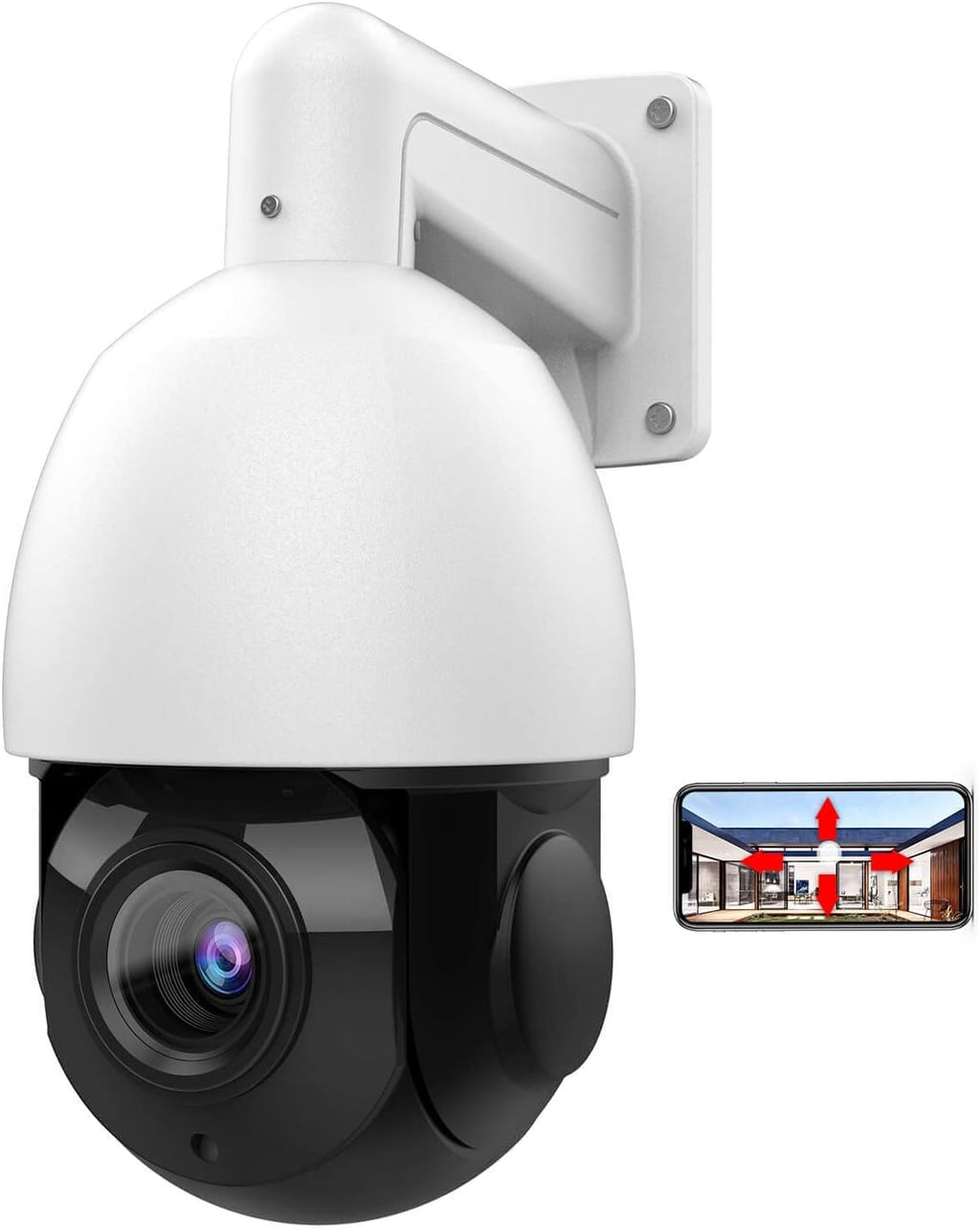 5MP PTZ Camera Outdoor, PoE Speed Dome IP Camera, 18x Optical Zoom, 165ft IR Night Vision, IP66 Security Cameras R636919