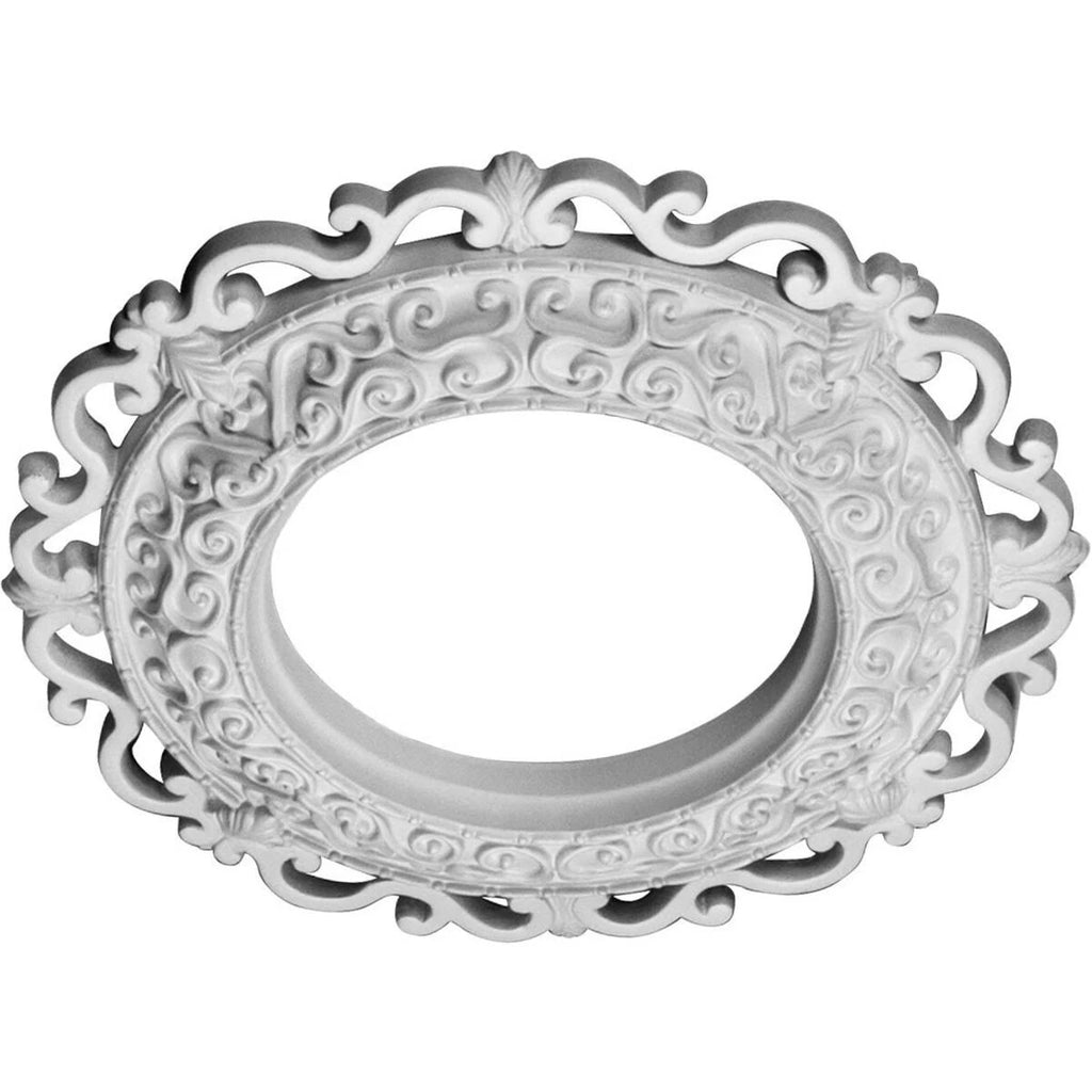 13 1/4x22OD x 6 5/8x22ID x 1 1/8x22P Hand-Painted Ceiling Medallion T341666