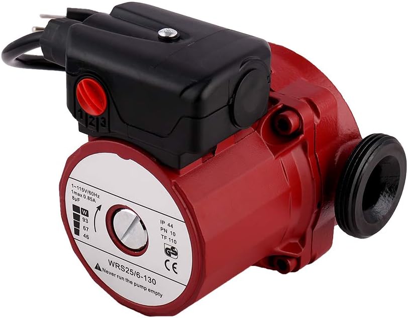 Hot Water Circulator Circulation Pump 115V/60Hz 3-Speed Cast Iron Booster Pump 1.5 inch Outlet 46/67/93W E3907