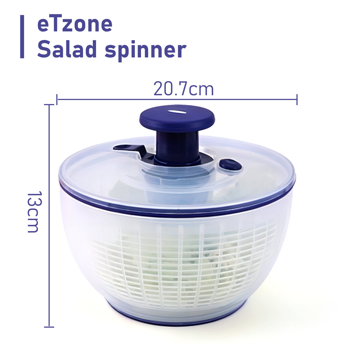 2L One-handed Salad Spinner with Salad Bowl O800798