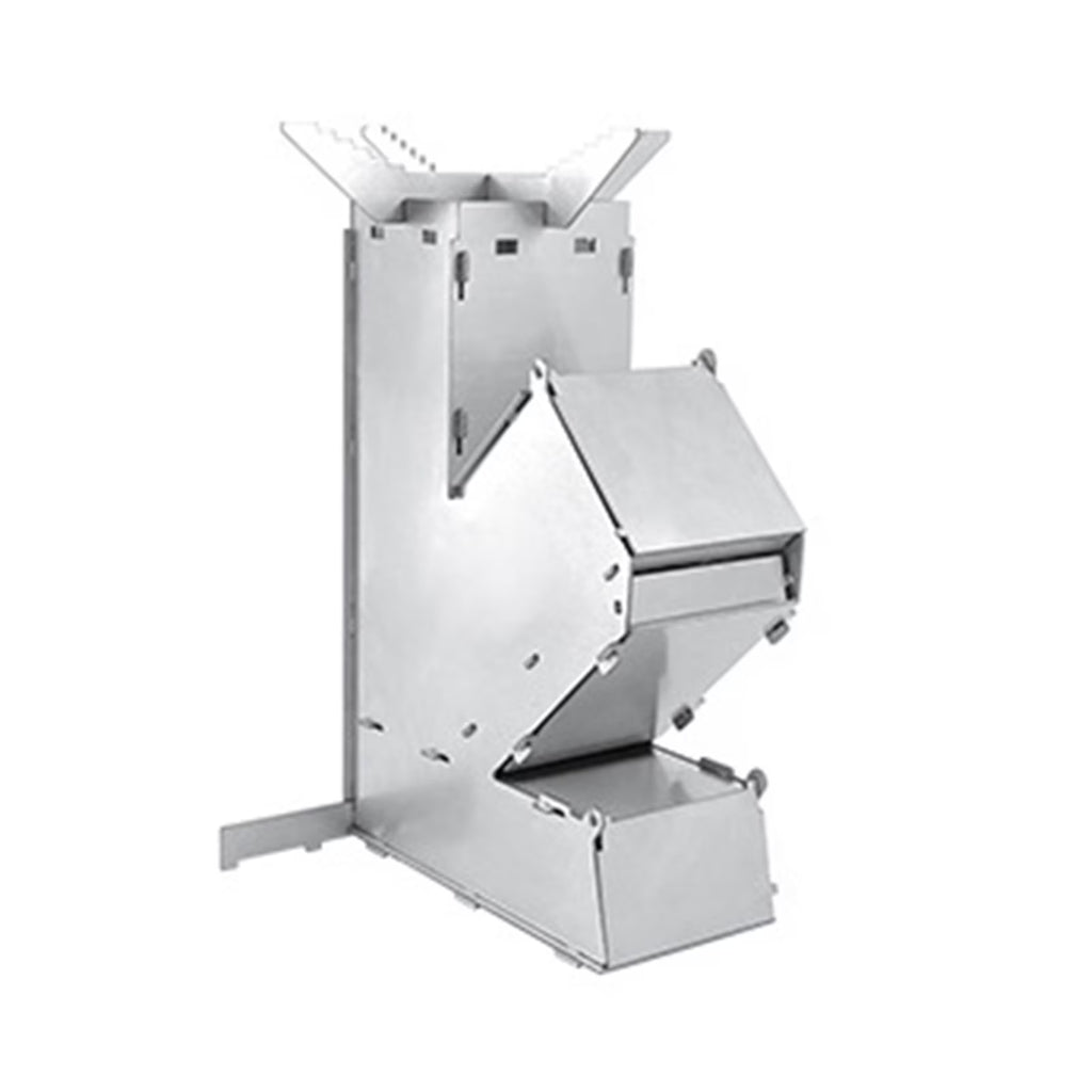 Outdoor Collapsible Wood Burning Portable Stainless Steel Rocket Stove N3560
