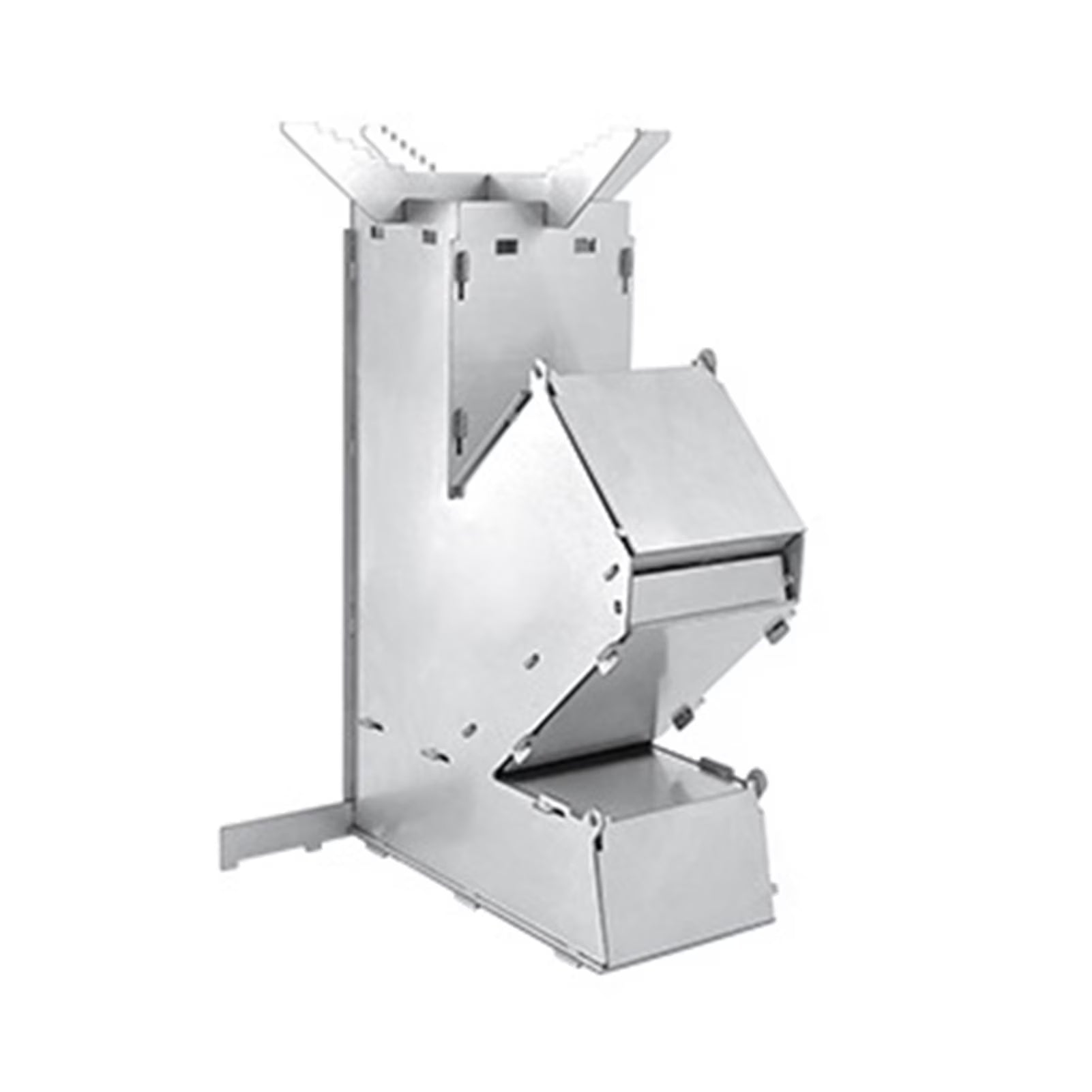 Outdoor Collapsible Wood Burning Portable Stainless Steel Rocket Stove N3560