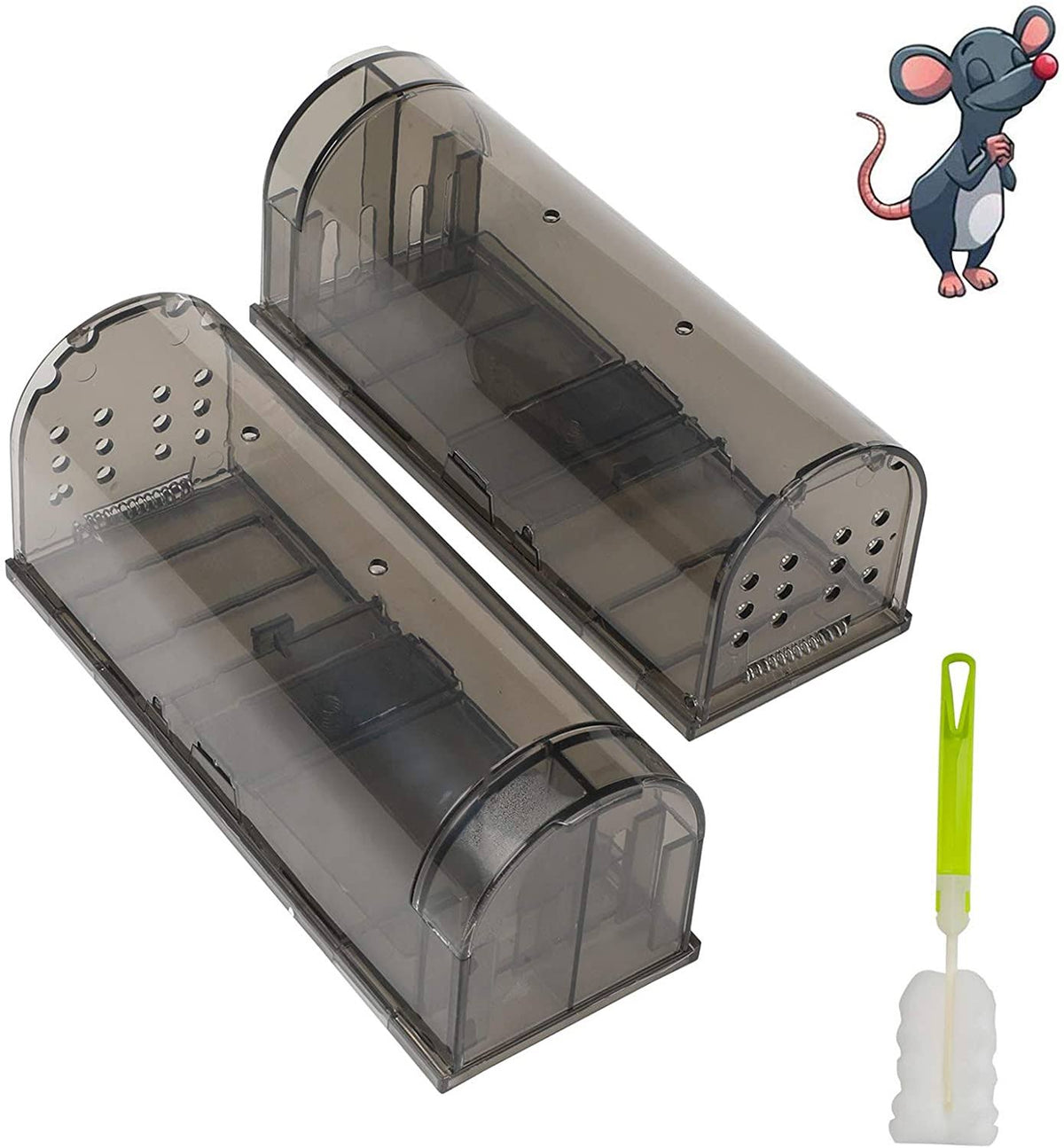 Mouse Trap 2 Pack, Reusable Rodent Trap 21cm Large Z1219