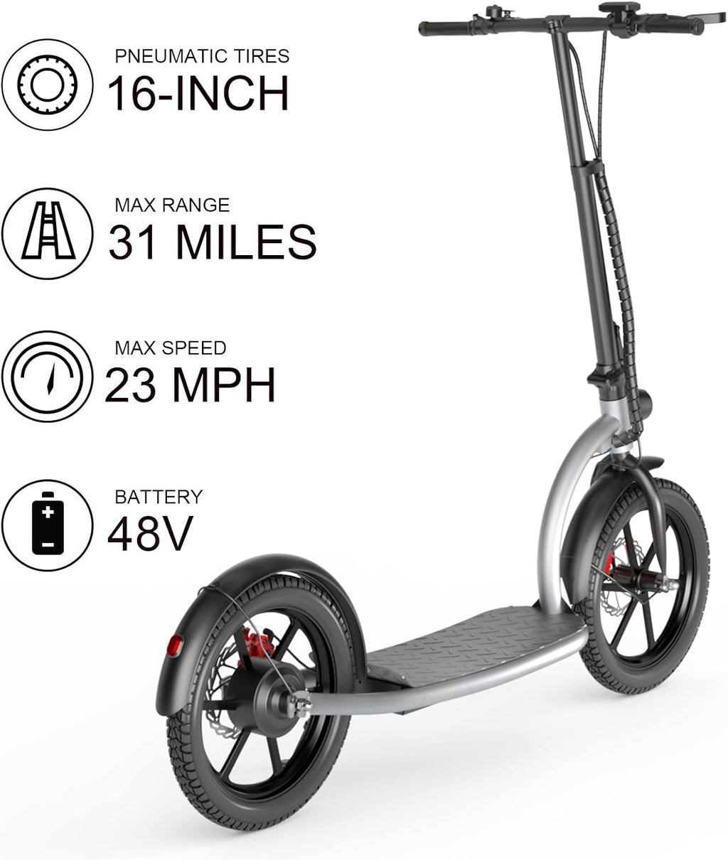 16" Pneumatic Tires Folding Commuter Electric Scooter Q332
