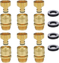 3/4 inch GHT Solid Brass Garden Hose Connector (6SETS) Q3414