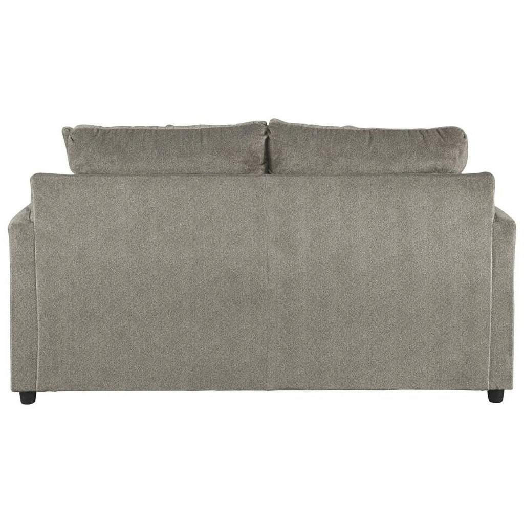 Ash Gray Microfiber Fabric Loveseat W485565