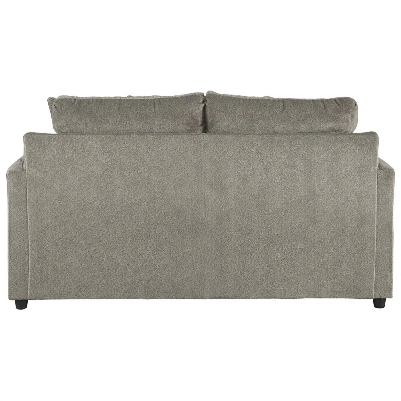 Ash Gray Microfiber Fabric Loveseat W485565