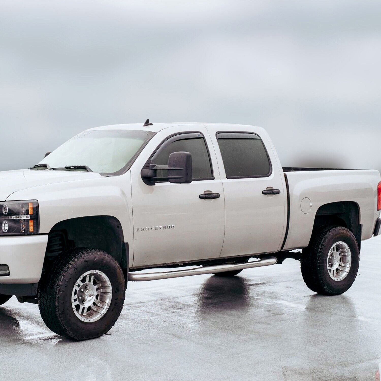 4pcs In-Channel Window Deflectors for Chevrolet Silverado 1500 Crew Cab 2007-2013 X37667
