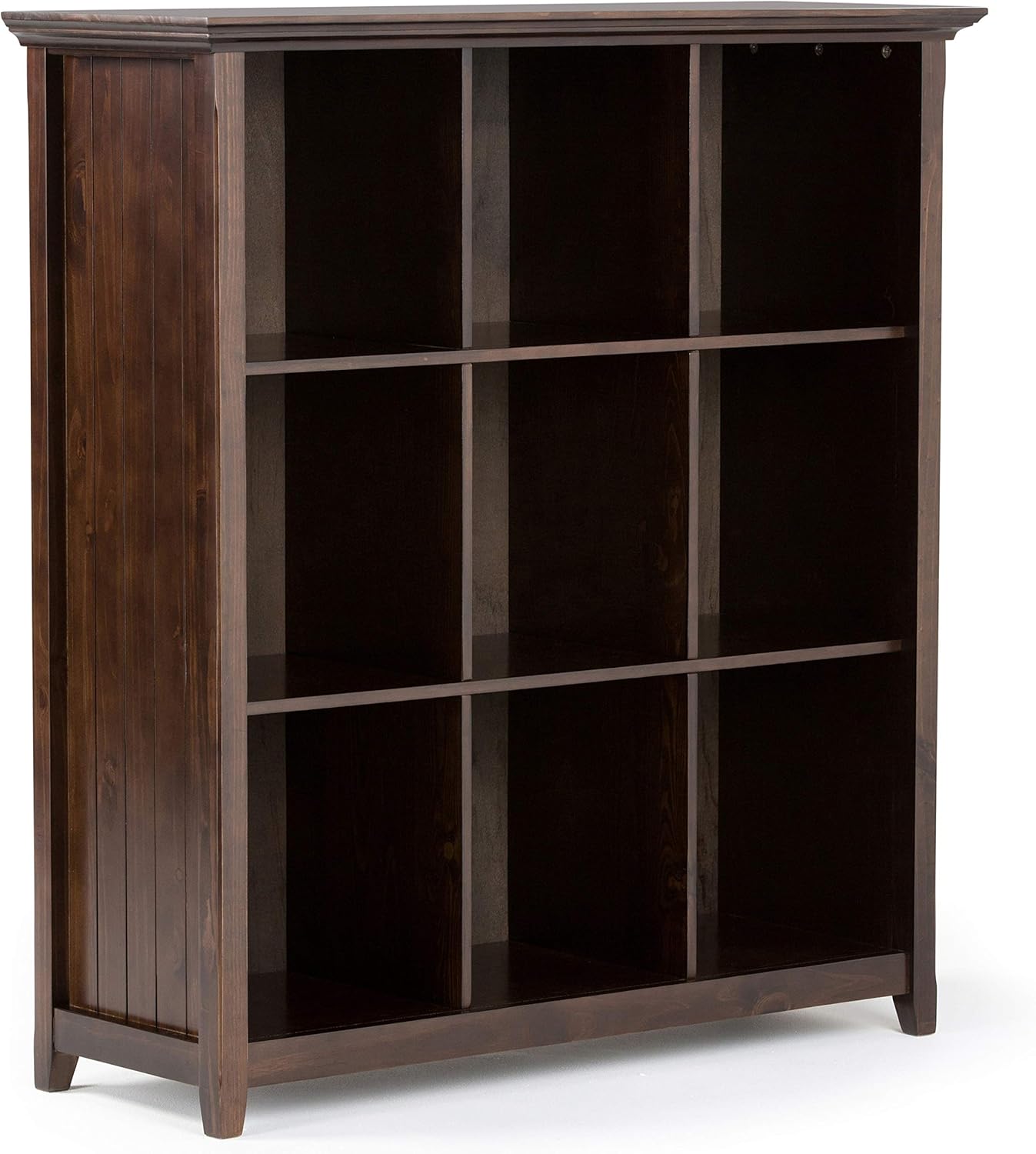 9 Cube Solid Wood Bookcase in Light Golden Brown Z244