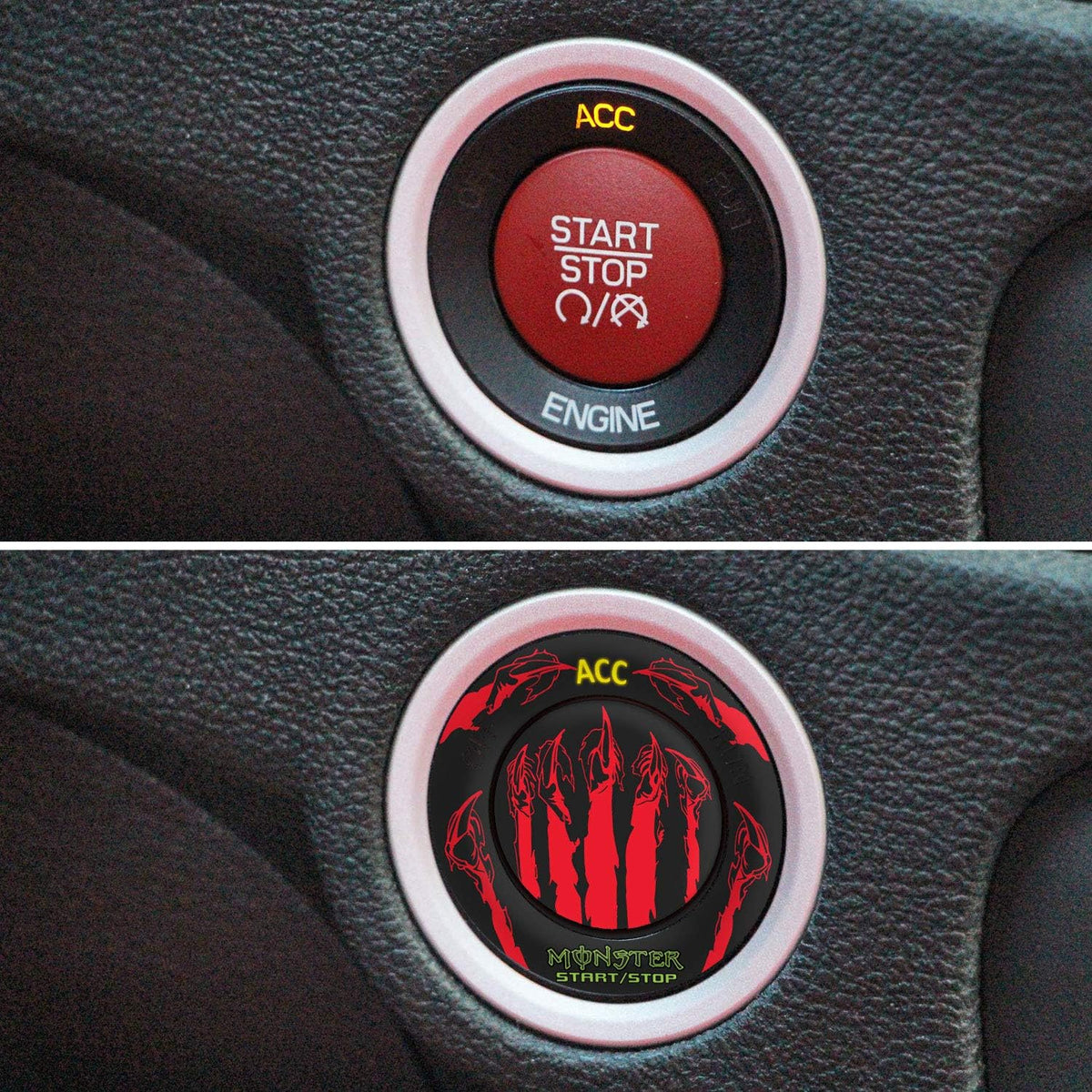 Engine Start Stop Button Overlay Ruby Red Sticker Emblem N56027