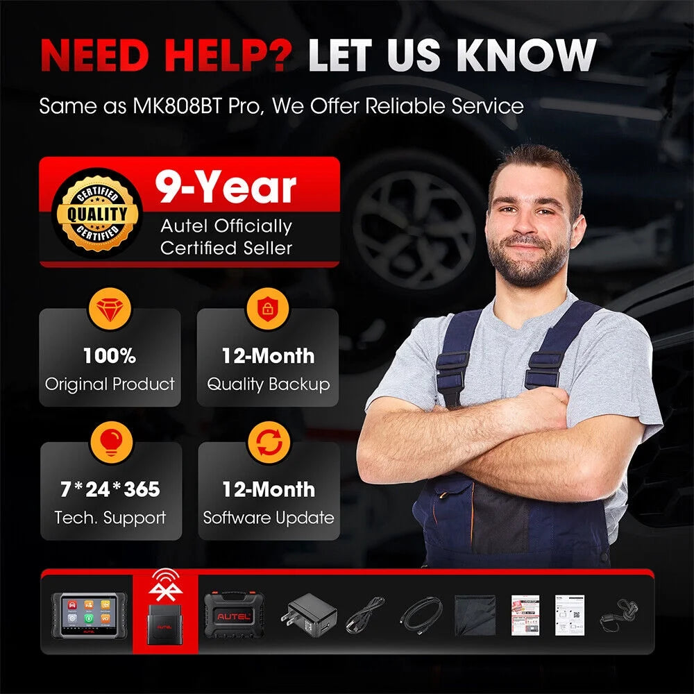 Autel Scanner MaxiCOM MK808K-BT Automotive Diagnostic Scan Tool Q862358