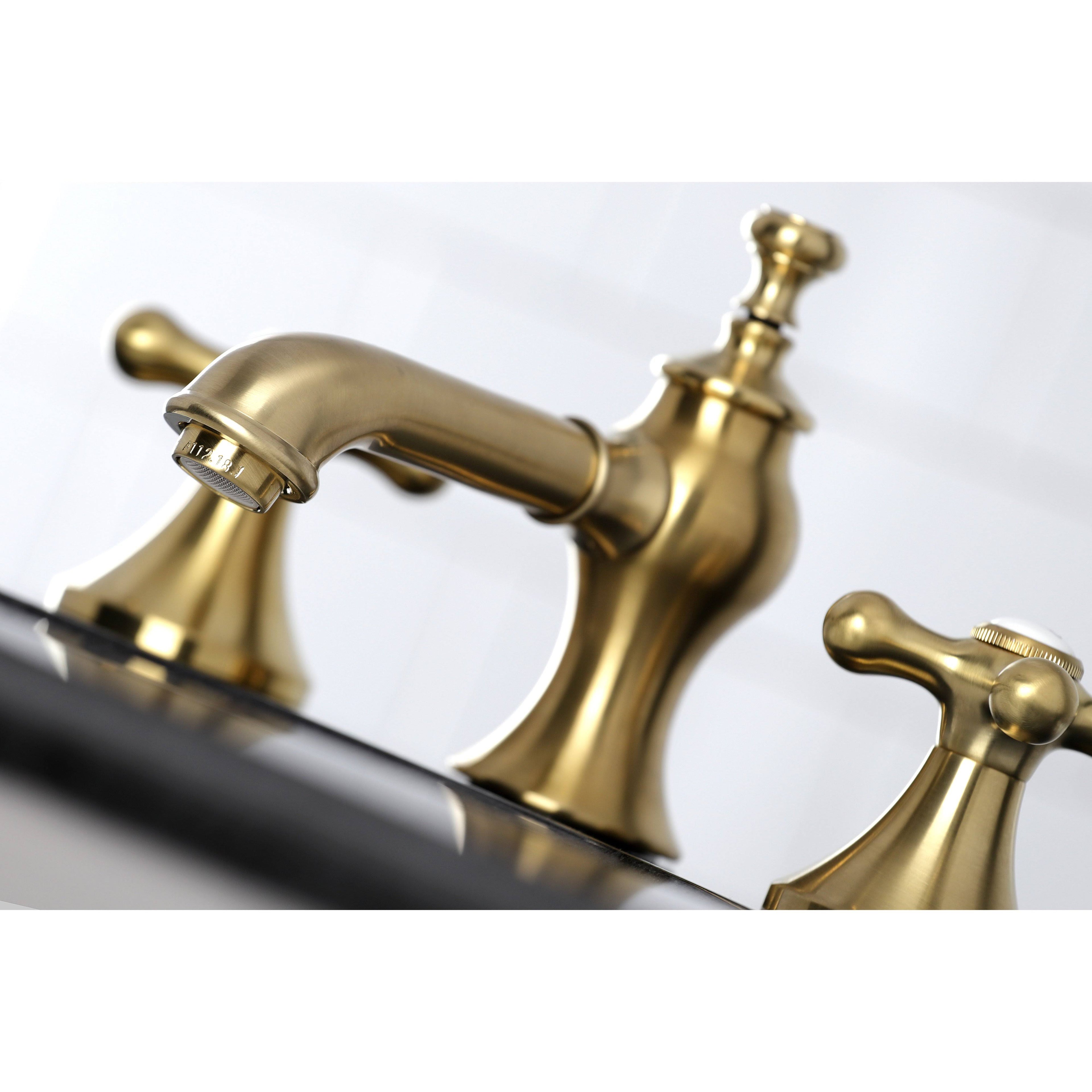 Matte Black Vintage Widespread Bathroom Faucet R266920