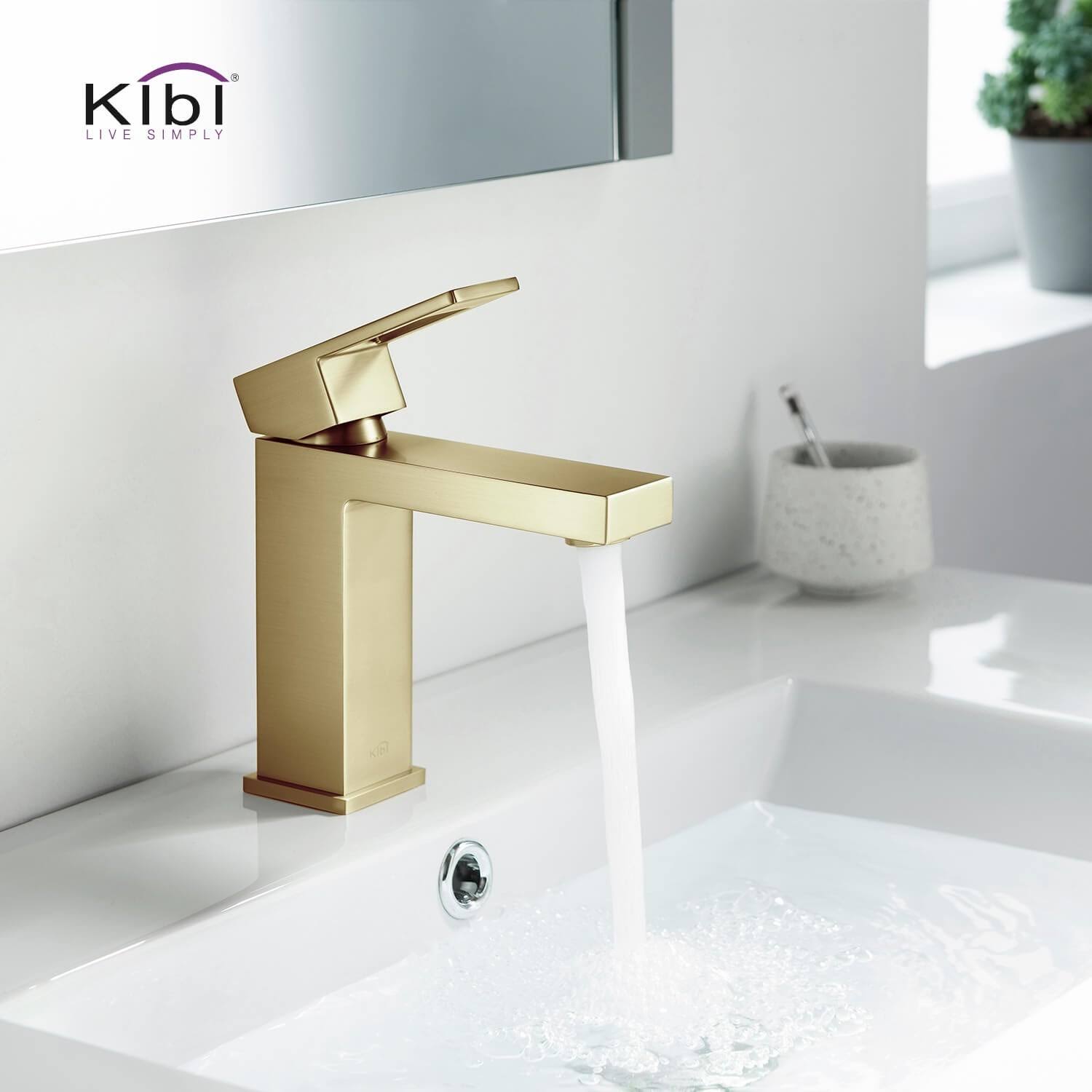Brushed Nickel Single Hole Bathroom Faucet P145734
