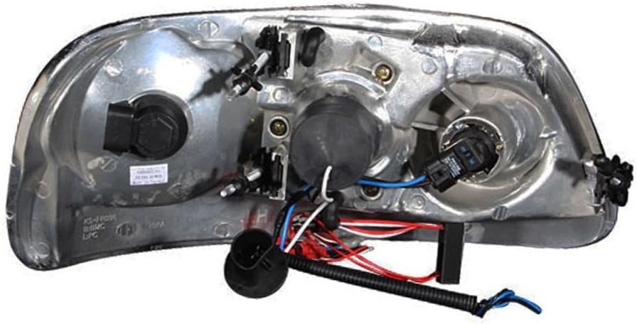 Projector Headlight Set with LED Halo Black E814